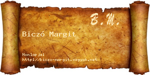 Biczó Margit névjegykártya